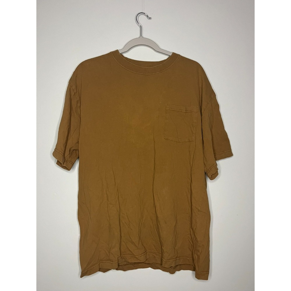 Genuine Dickies Camel Brown Short Sleeve Cotton Pocket T-Shirt Men Size X Large